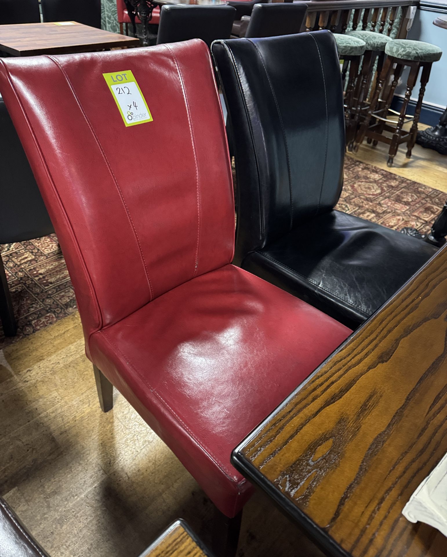 4 leatherette high back Bar/Dining Chairs (location in building: first floor) - Image 2 of 4