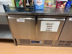 Prodis stainless steel 2-door Fridge, 240volts (location in building: first floor)