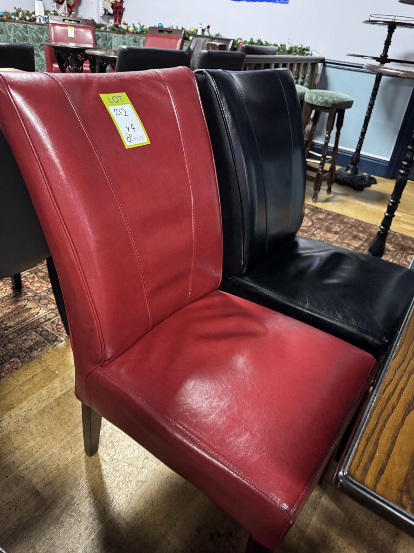 4 leatherette high back Bar/Dining Chairs (location in building: first floor) - Image 3 of 4
