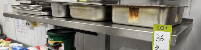 Stainless steel Shelf, 1550mm x 500mm (location in building: first floor)