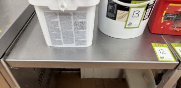 Stainless steel Table Top (no legs), 630mm x 710mm (location in building: first floor)