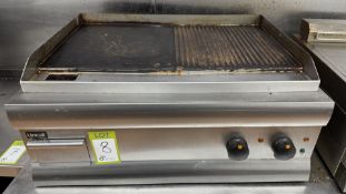 Lincat stainless steel electric counter top Contact Griddle, 750mm x 600mm (location in building: