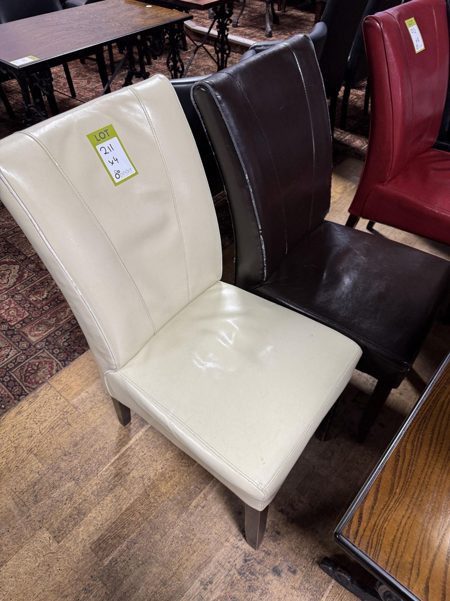 4 leatherette high back Bar/Dining Chairs (location in building: first floor) - Image 2 of 4