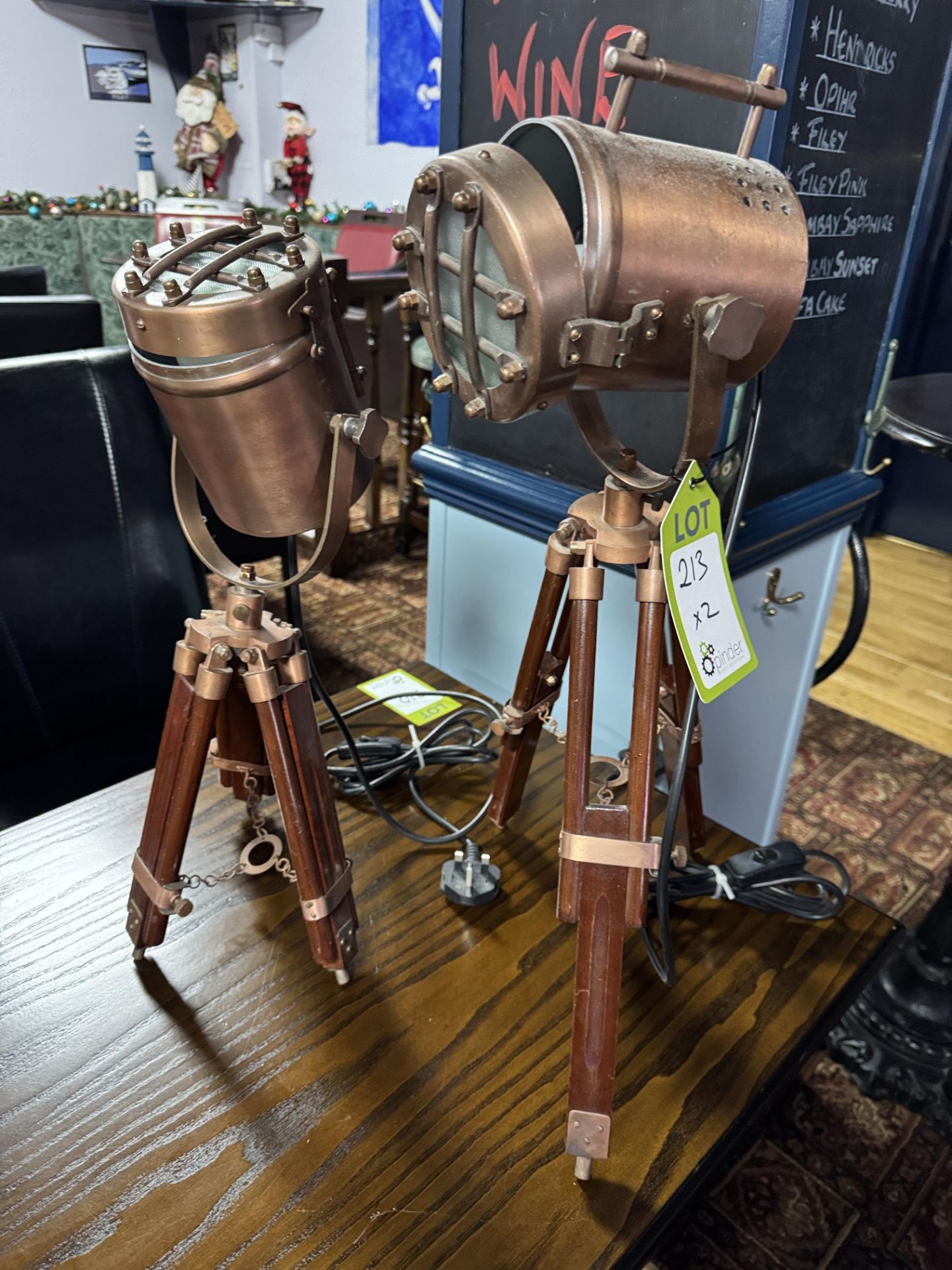 2 tripod style Spotlight Lights, 240volts (location in building: first floor)