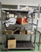 4-shelf mobile Rack, 1350mm x 560mm x 1900mm (location in building: ground floor)