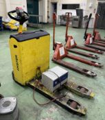 Hyster P.8AC electric Pallet Truck, 3025.6 hours, with charger (location in building: ground floor)