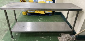 Stainless steel Preparation Table, 1800mm x 550mm x 900mm, with undershelf (location in building: