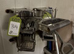 Wall mounted hand operated Chipper (location in building: ground floor)