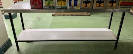 Stainless steel Preparation Table, 2030mm x 510mm x 850mm (location in building: ground floor)