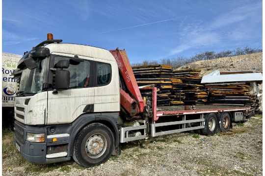Fassi F170 Scania P310 DB 6x2 Flat Bed Plant Truck, with Fassi F170 Crane, 7680kg ...
