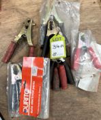 6 Jump Lead Crocodile Clips, used and unused
