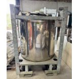 Schafer Sudex frame mounted stainless steel Milk Transportation Tank, 1000litres, with forklift
