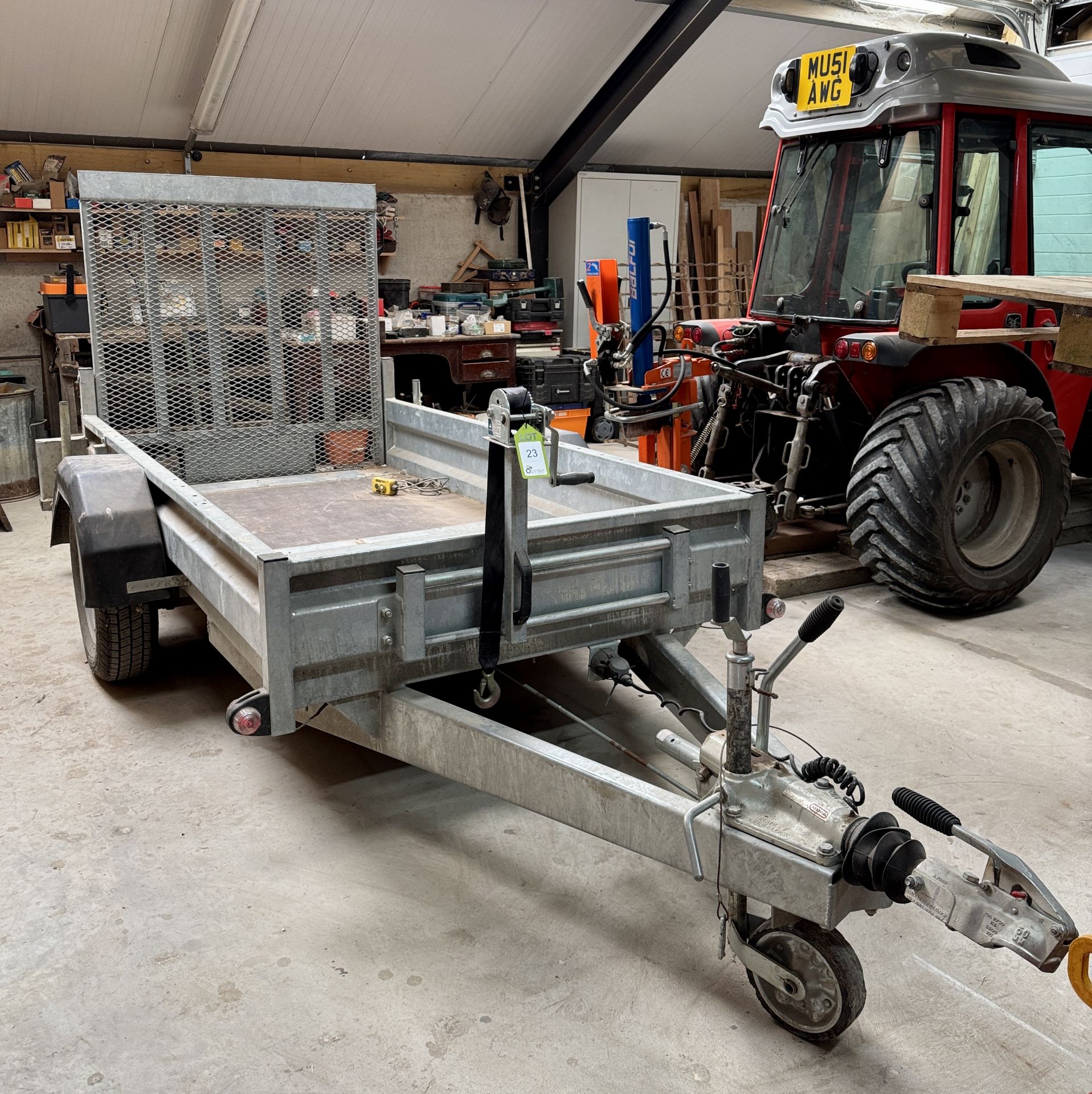 Heritage Trailers single axle Plant Trailer, 1500kg capacity, 2450mm x 1220mm bed size, with drop - Image 2 of 13