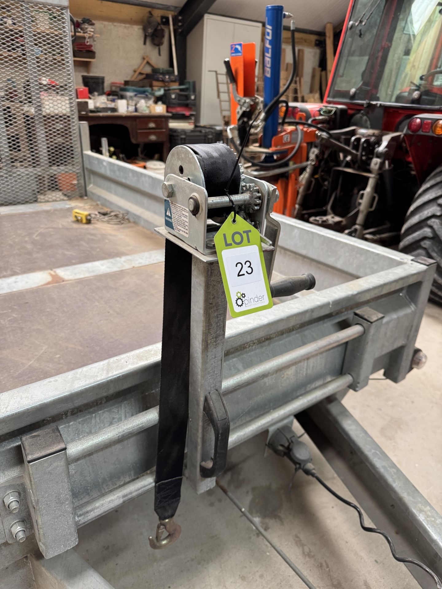 Heritage Trailers single axle Plant Trailer, 1500kg capacity, 2450mm x 1220mm bed size, with drop - Image 11 of 13