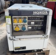 Honda EX10D Generator Set, 10kva, 3987hours, 3 x 110volt outlets, 2 x 240volts outlets (Location:
