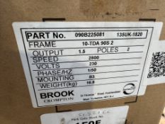 Brook Crompton 10TDA90S2 1.5kw Electric Motor, 2800rpm, 230volts, single phase, boxed and unused (