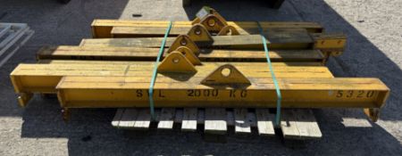 8 Lifting Beams, 2000kg, 1870mm to 1500mm long (Location: Carlisle)