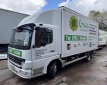 Mercedes Atego 816 7.5tonnes GVW Box Van, with tuck under tailift, contents not included;