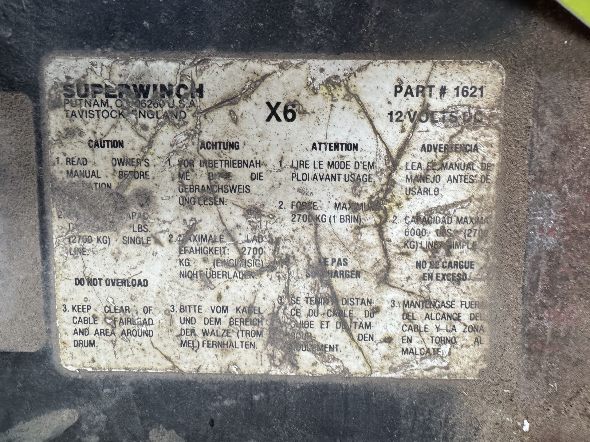 Superwinch X6 electric Wire Rope Winch, 12volts - Image 3 of 5