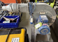 Teqnivent trolley mounted Fan Set with Cantoni 1.5kw electric motor, 240volts