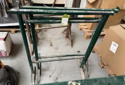 Pair steel adjustable Trestles, 940mm x 1050mm min height