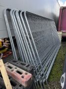 12 Herras Fencing Panels, 3400mm x 1850mm, and 12 feet