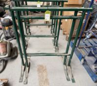 Pair steel adjustable Trestles, 940mm x 1050mm min height