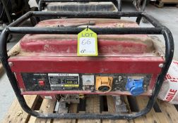 Cradle mounted petrol Generator, 115volt and 230volt outputs, Honda GX200 petrol engine