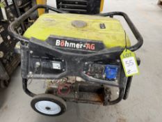 Bohmer-AG portable petrol driven Generator, 16HP engine, 2 220volt outlets