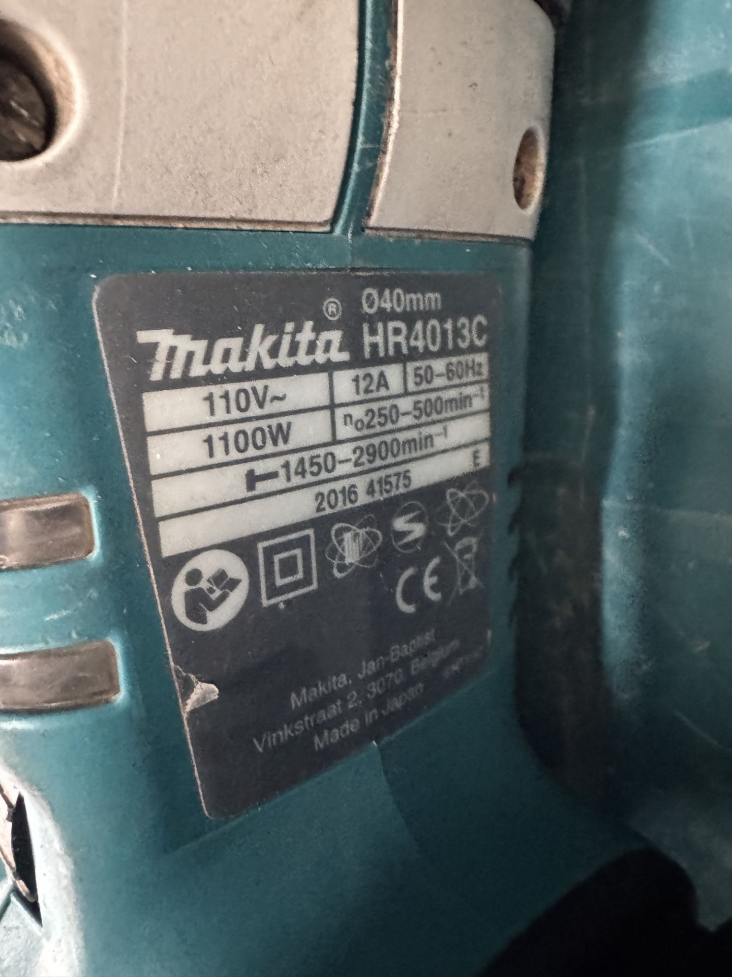 Makita HR4013C Rotary Hammer Drill, 110volts, with case - Image 2 of 5