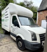 VW Crafter CR35 MWB Box Van, with Slim Jim tailift; Registration: RO59 UBV; Date of Registration: 30