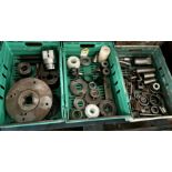 Quantity various Shafts and Collets, to 3 trays