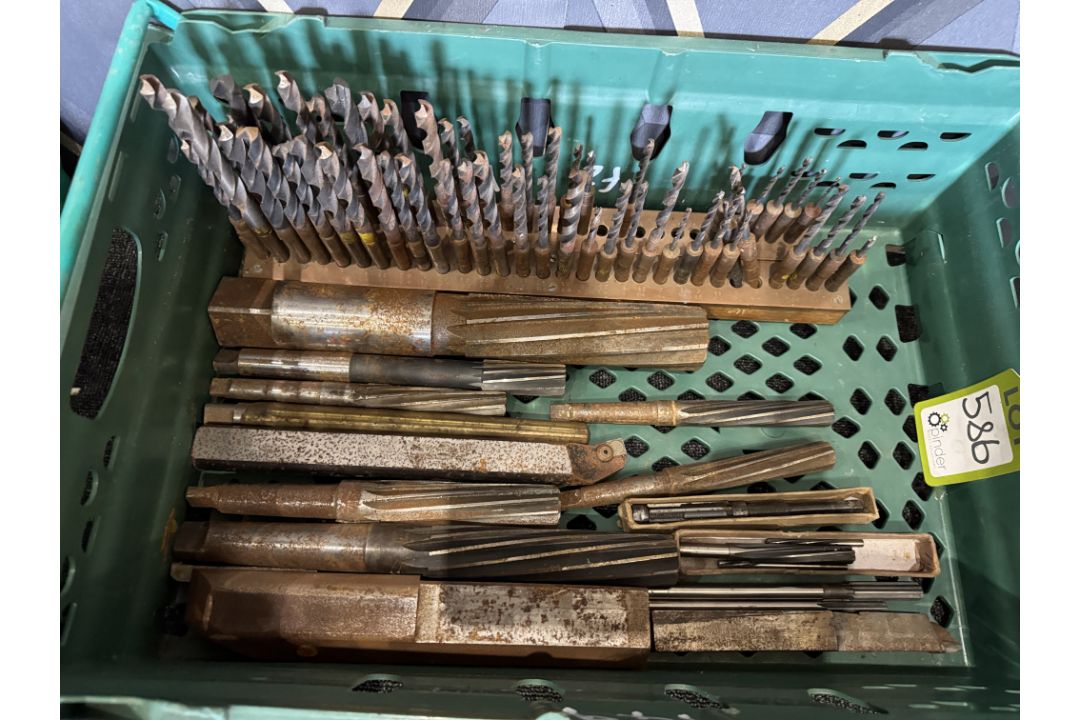 Quantity Reamers, Centre Drills and Tungsten Tipped Lathe Tools, to tray - Image 1 of 5