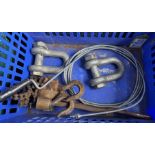 2 large D-Links, Pulley Blocks, and Drain Rod to tray