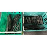 Quantity Lathe Tools with quantity tungsten tips, to 2 trays and Files, Wire Brush, Engineers Ruler,