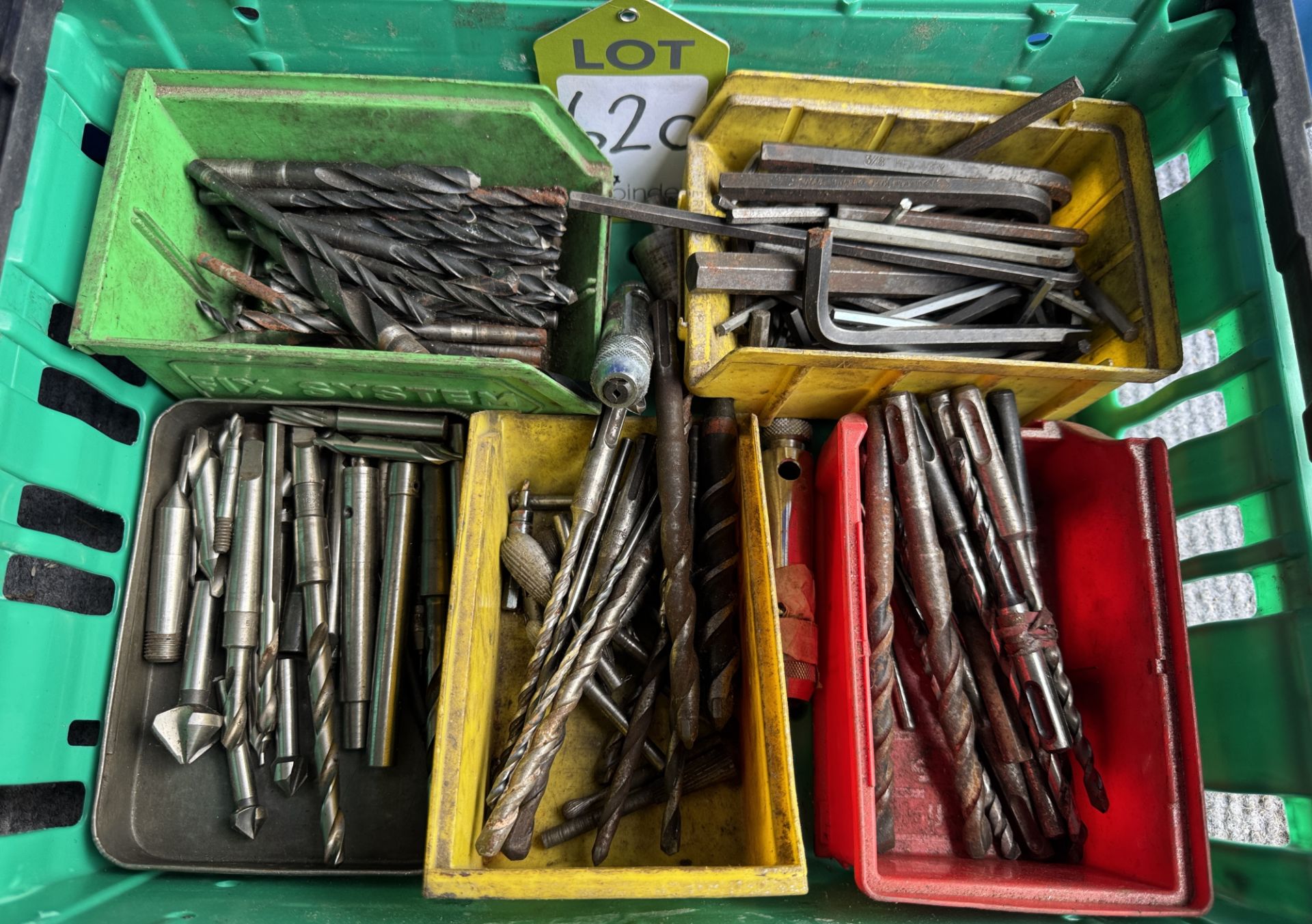 Quantity Drill Bits, Allen Keys, Lathe Centre Cutting Tools, to tray