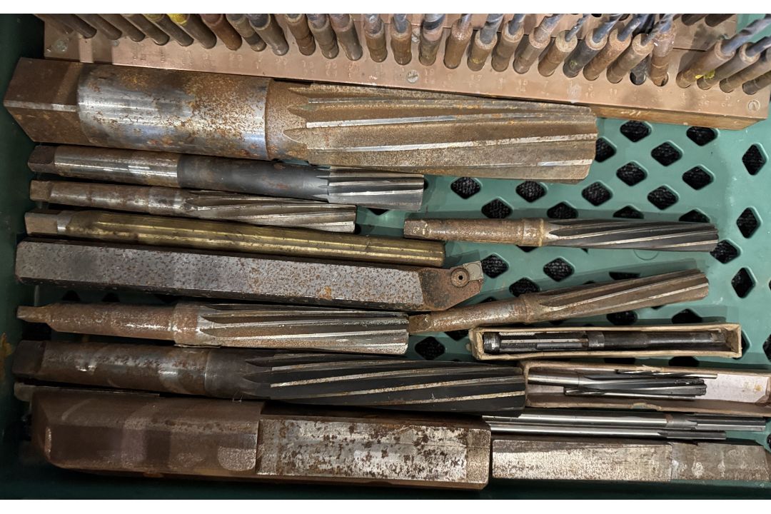 Quantity Reamers, Centre Drills and Tungsten Tipped Lathe Tools, to tray - Image 2 of 5