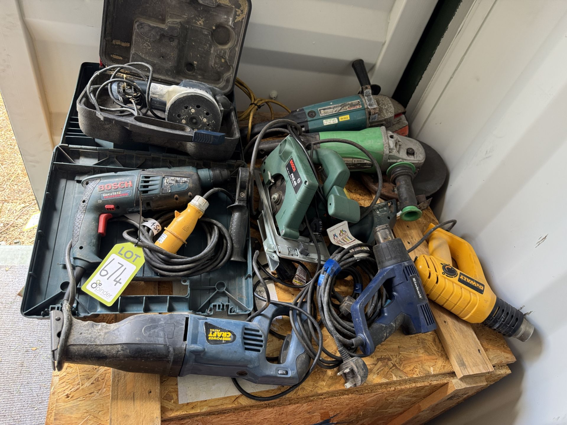 Orbital Sander, SDS Drill, 3 Heat Guns, 2 Angle Grinders and Circular Saw
