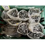 Large quantity galvanised Nails, to tray