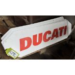 12 Ducati Advertising Signs, approx. 90mm x 250mm (Location: Nr Slaithwaite)