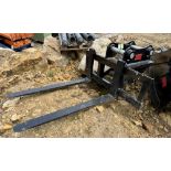 Ex-display Pallet Forks, to fit 13/15tonne excavator, 65in pin size, 260mm pin width, 420mm pin gaps