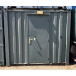 Containerised Changing/Drying Room, 20ft, with personnel door, bench, clothes racks, shelving, 3