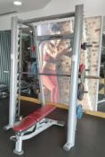 Life Fitness Smiths Weight System, with 7 sets weights 25kg, 20kg, 15kg, 10kg, 5kg, 2.5kg, 1.25kg
