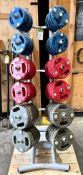 30 pairs Life Fitness Plate Weights, comprising 10 pairs 5kg, 10 pairs 2.5kg, 10 pairs 1.25kg, 10
