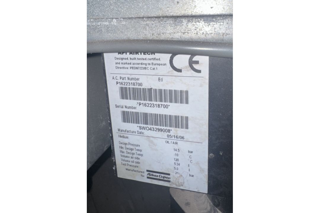 Containerised Site Compressor comprising Atlas Copco GA30+ packaged air compressor, 10.8bar, - Image 5 of 32