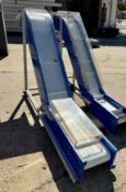 ST Machinery Elevator Conveyor, variable speed, 275mm belt width, 2200mm length, 1200mm height (