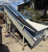 FB Sistem CDFB-25DL inclined twin lane Fruit Conveyor, 570mm width, 3500mm length, 2100mm height,