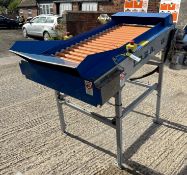 Idea Bancorulli IDBRP-60 adjustable powered Incline Conveyor, 1500mm, 600mm roller width,