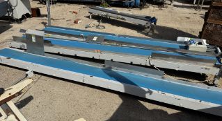3 Belt Conveyors, 3450mm x 300mm and Belt Conveyor, 2000mm x 300mm (please note this lot is
