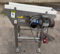 Conveyor Lines Belt Conveyor, 160mm width, 740mm long, 415volts (please note this lot is subject